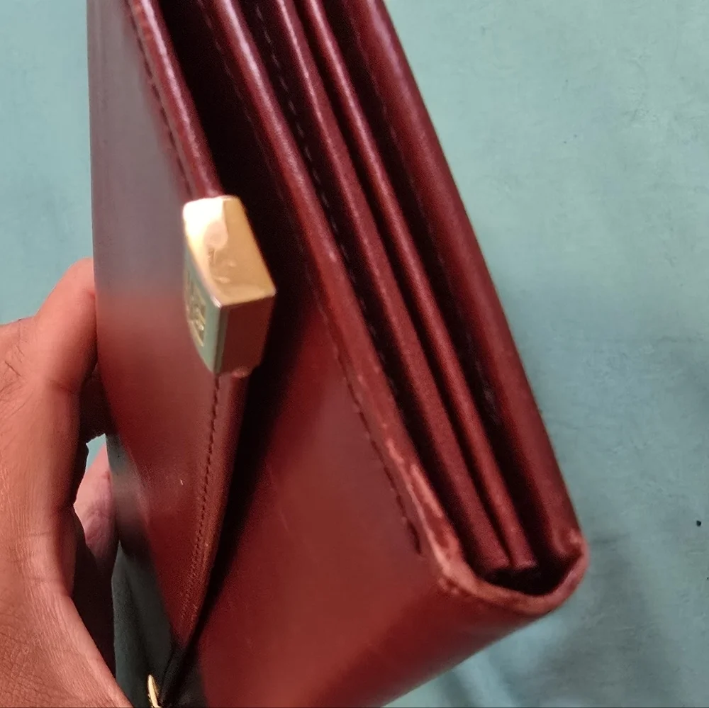 Elegant Burgundy Givenchy Leather Clutch